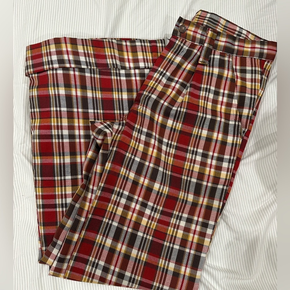 Vintage Plaid Trousers